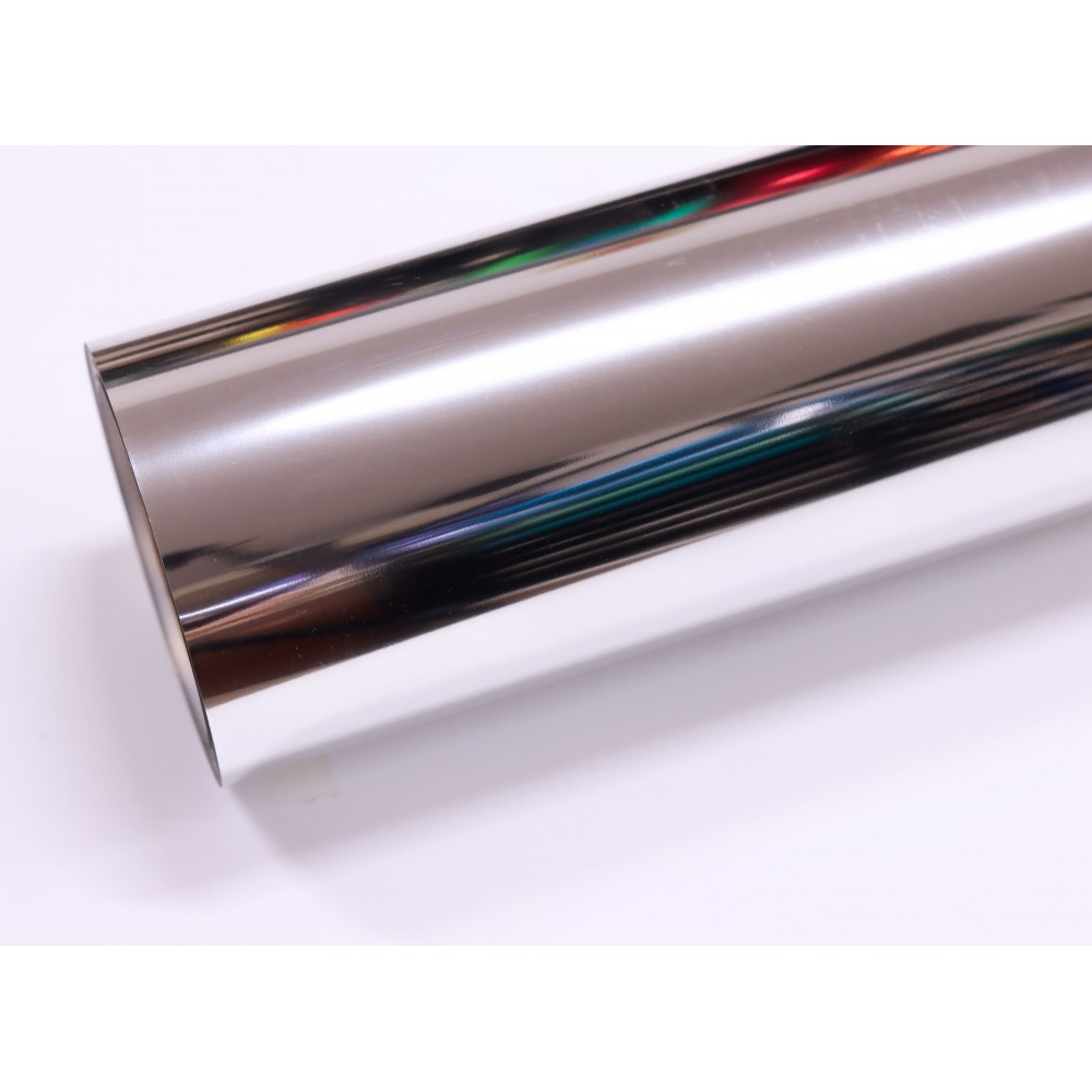 visual Vinilo Termotransferible Foil/cromo Plata Fn1 X50cm De Ancho - Imagen 1