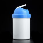 Vaso con tapa y pico color celeste Polymer