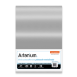 Vinilo Adhesivo Plateado Metalizado - A4 95gr - 20 Hojas
