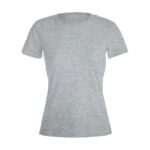 Remera Mujer Gris Melange -Cuello Redondo
