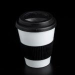 Vaso térmico Negro Polymer Mug - Tapa y agarre de silicona